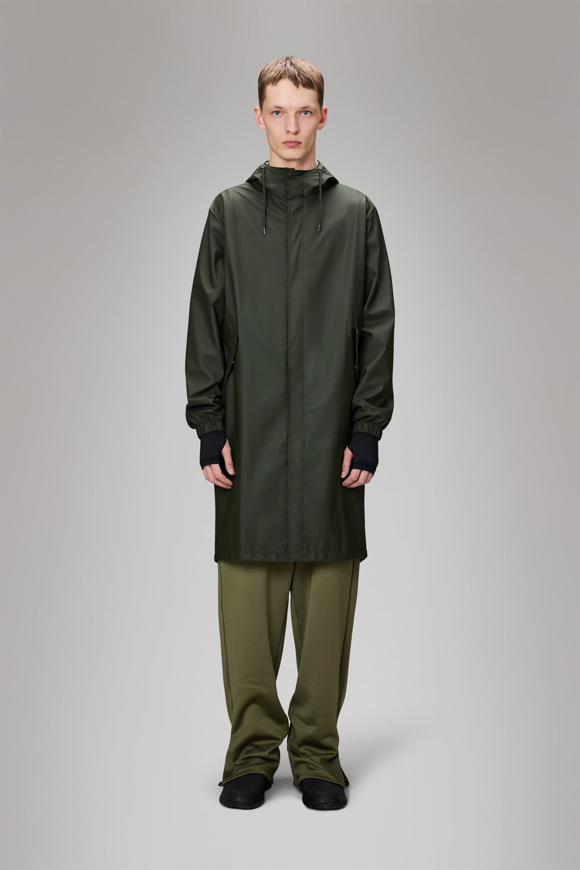 RAINS Fishtail Parka Green Jacket